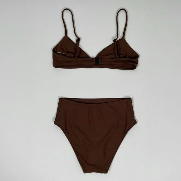 MATTEAU Brown High Waist Bikini Triangle Top. Size 2/3 4/6. - Picture 6 of 15